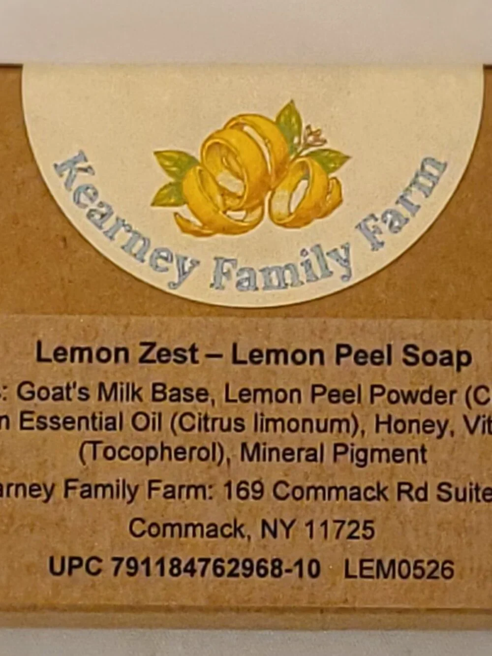 Lemon Zest Heritage Block Hand Poured Goat Milk Soap Bar